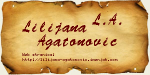 Lilijana Agatonović vizit kartica